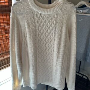 Abercrombie & Fitch Cream Cable Knit Sweater